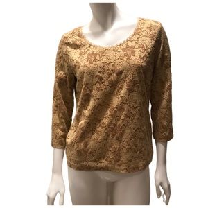 EMMA & JAMES Floral Lace Longsleeve MEDIUM NEW